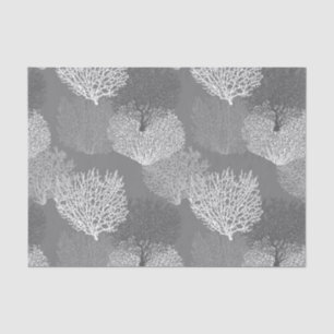 Afdrukken van ventilatorkoraal, schaduwen van zilv tissuepapier