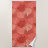 Afdrukken van ventilatorkoralen, schaduwen van kor strandlaken (Voorkant)