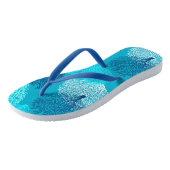 Afdrukken van ventilatorkoralen, Turquoise, Aqua e Teenslippers (Schuin)