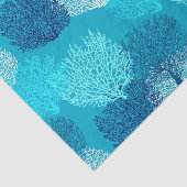 Afdrukken van ventilatorkoralen, Turquoise, Aqua e Tissuepapier (Detail)