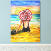 Afdrukken van Zeeen en damescanvas - schilderkunst (Insitu (Houten vloer))