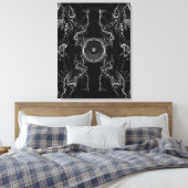 Afdrukken van zwart-wit muziekluidsprekercanvas (Insitu (Slaapkamer))