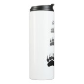 Afdrukken verloop zwart Beer Thermosbeker (Gedraaid links)