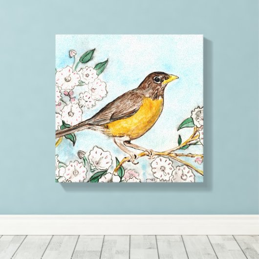 Afdrukken Verrekend Canvas met verbinding (Insitu (Houten vloer))