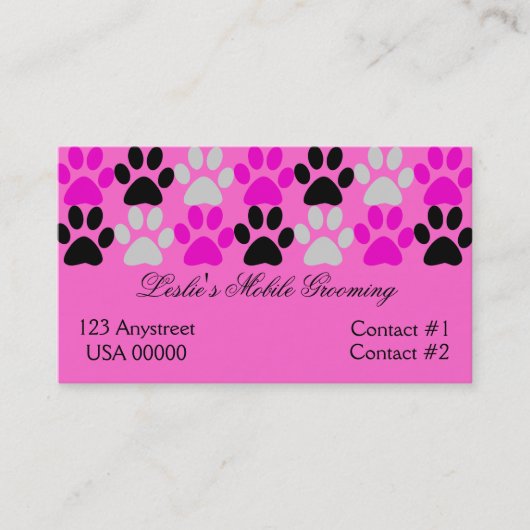 Afdrukken verven visitekaartje (Voorkant)