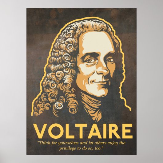 Afdrukken Voltaire Quote Poster (Voorkant)