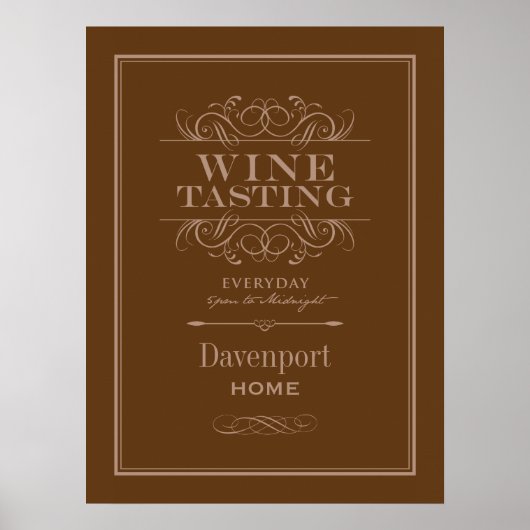 Afdrukken voor aangepaste wijntest - Home Decor Poster (Voorkant)