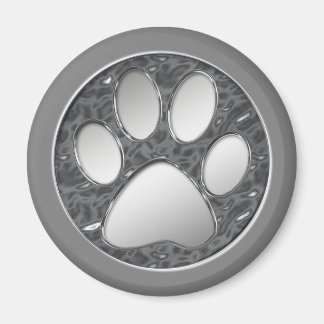 AFDRUKKEN VOOR SILVER EN KROME PAW MAGNEET