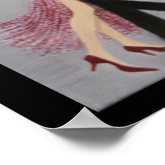 Afdrukken, waarde Poster papier (mat)  danser (Hoek)