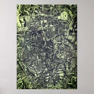 Afdrukken, waardepapier (steen) poster