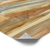 Afdrukken Waterverf lijn regio's verwijderen Poster (Hoek)