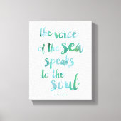 Afdrukken waterverf Zee Quote Canvas (Voorkant)