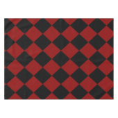 Afdrukken zwart-wit en rood diamant tafelkleed (Voorkant (Horizontaal))