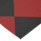 Afdrukken zwart-wit en rood diamant tafelkleed (Gekanteld)