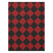 Afdrukken zwart-wit en rood diamant tafelkleed (Voorkant)
