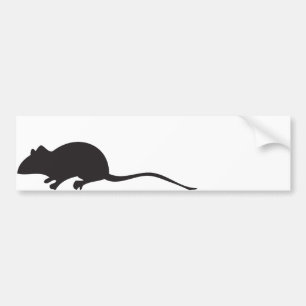 Afdrukken zwart-wit silhouet bumpersticker