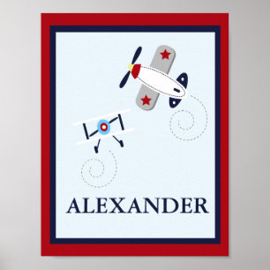 AFDRUKKING VAN DE NAAM VAN DE LUCHTVAARTMAATSCHAPP POSTER
