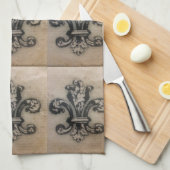  AFDRUKKING VAN FABULOUS FLEUR DE LIS THEEDOEK (Quarter Fold)