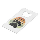 Afdrukklep voor zwart Beer met onderdruk - Sunset Kredietkaart Flessenopener (Voorkant Gekanteld)