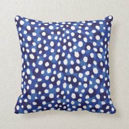 Afdrukmonogram afbeelding blauw en witte cheetah kussen