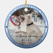 Afdrukmonogram afdrukken foto van Memory Pet Keramisch Ornament (Achterkant)