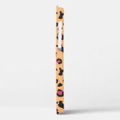 Afdrukmonogram roze en zwarte luipaard Case-Mate iPhone case (Achterkant / Links)
