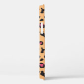Afdrukmonogram roze en zwarte luipaard Case-Mate iPhone case (Achterkant / Rechts)