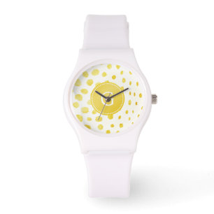 Afdrukmonogram voor roofbruine glitter cheetah horloge