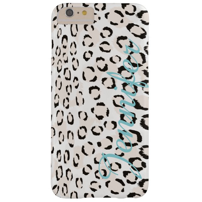 Afdrukmonogram voor zwarte en witte cheetah Case-Mate iPhone case (Achterkant)