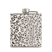 Afdrukmonogram voor zwarte en witte cheetah heupfles (Achterkant)
