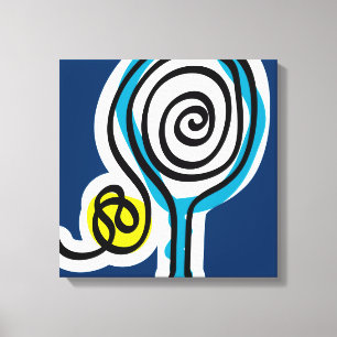 Afdrukontwerp van taillewand Tennis Canvas Afdruk