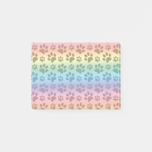 Afdrukpatroon regenbooghondenpag post-it® notes (Voorkant)