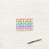 Afdrukpatroon regenbooghondenpag post-it® notes (Op bureau)
