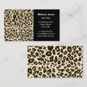 Afdrukpatroon van luipaard visitekaartje (Voorkant / Achterkant)