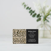 Afdrukpatroon van luipaard visitekaartje (Staand voorkant)