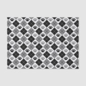 Afdrukpatroon zwart en grijs tissuepapier (Voorkant)