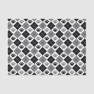 Afdrukpatroon zwart en grijs tissuepapier