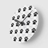 Afdrukpatroon zwart-wit ronde klok (Hoek)