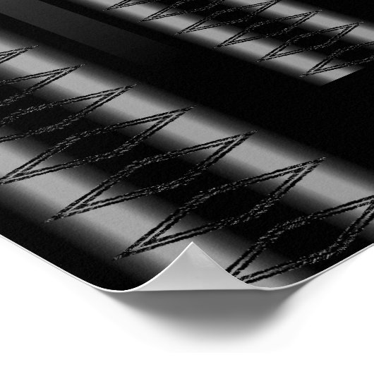 Afdrukrechthoekig zicht zwart Abstract Poster (Hoek)