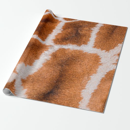 Afdrukstructuur Giraffe Cadeaupapier (Uitgerold)