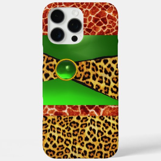 AFDRUKTE GIRAFFE LEOPARD HUID GREEN EMERALD GEM Case-Mate iPhone CASE (Achterkant)