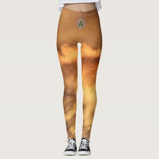 AFDRUKTE Leggings - KLANT INITIAAL (Voorkant)