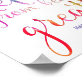 Afdrukteken van aftredingspartij waterverf poster (Hoek)