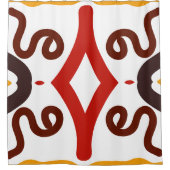 Afdruktribaalschildergordijn Douchegordijn (Voorkant)