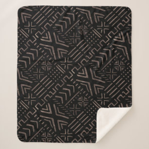 Afdrukventiel voor hedendaagse Afrikaanse modder Sherpa Deken