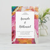 Affaire van het hart bruiloft uitnodiging (Staand voorkant)