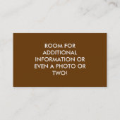 Affaires - carte de profil, - girafe de carrousel (Dos)