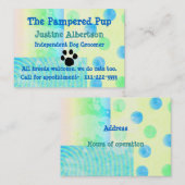 Affaires de chien, cartes de visite (Devant / Derrière)