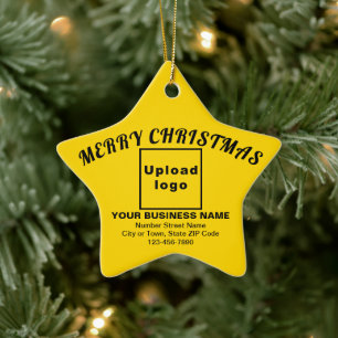 Affaires Noël étoile jaune ornement en céramique