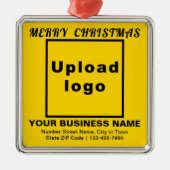 Affaires Noël Jaune Carré Ornement (Devant)